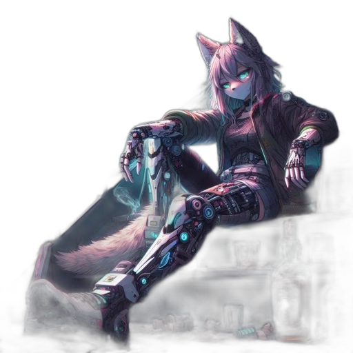 robot, creature, cyberpunk, concept art transparent PNG cut-out