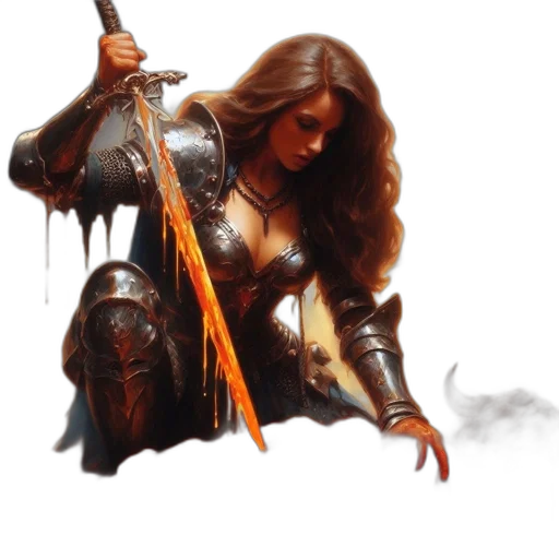 sword, fantasy art, concept art, comic book art transparent PNG cut-out