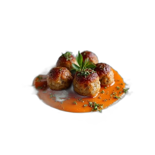 food, crown, 3d render, photorealistic transparent PNG cut-out