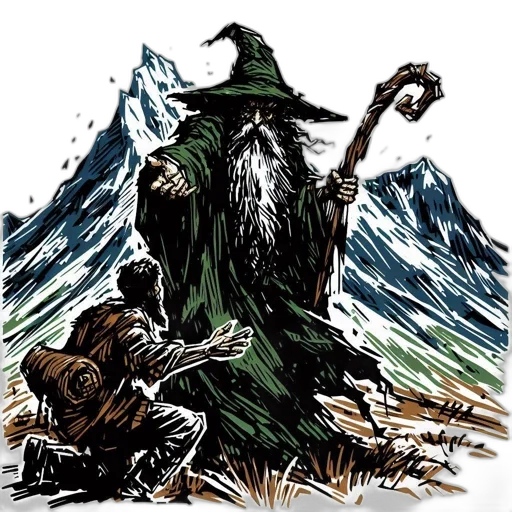 staff, fantasy art, concept art, pixel art transparent PNG cut-out
