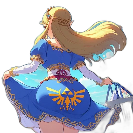 dress, crown, sword, staff transparent PNG cut-out