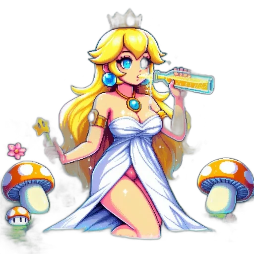 dress, crown, staff, weapon transparent PNG cut-out