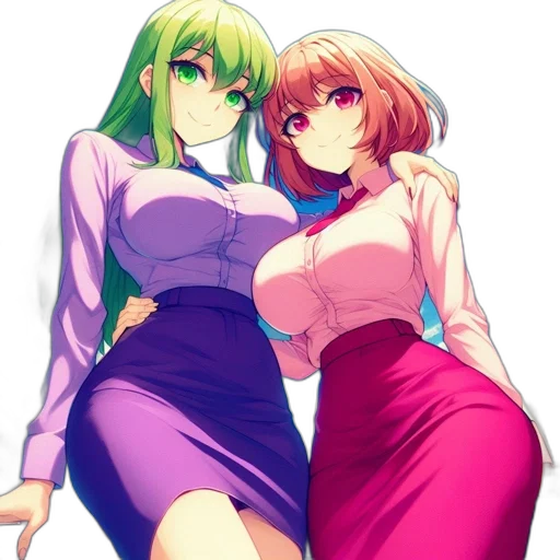 dress, anime, vaporwave, pixel art transparent PNG cut-out