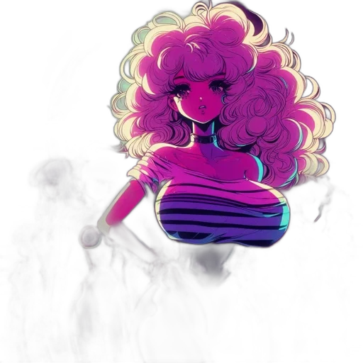 hair, staff, creature, crown transparent PNG cut-out