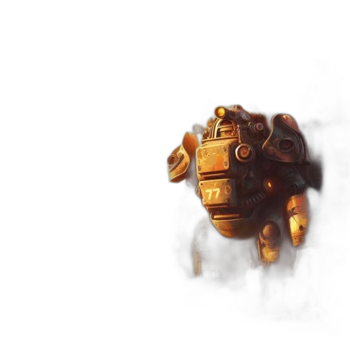 robot, weapon, crown, creature transparent PNG cut-out