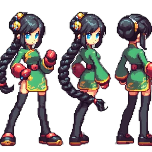 pixel art, concept art, anime, fantasy art transparent PNG cut-out