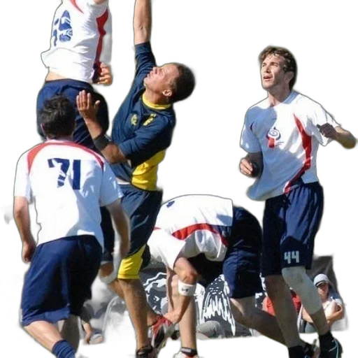 staff, group, men, playing transparent PNG cut-out