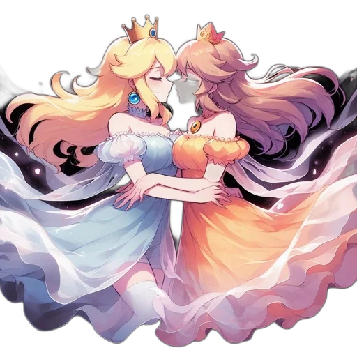 crown, dress, pixel art, anime transparent PNG cut-out