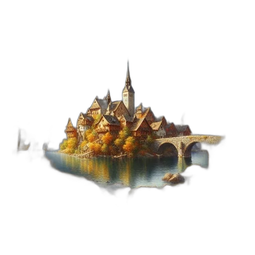 crown, dragon, building, concept art transparent PNG cut-out