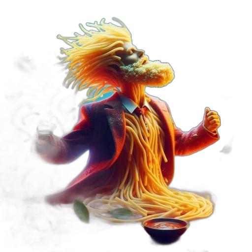 hair, dragon, creature, staff transparent PNG cut-out