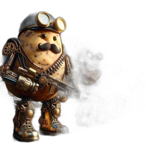 weapon, robot, staff, concept art transparent PNG cut-out