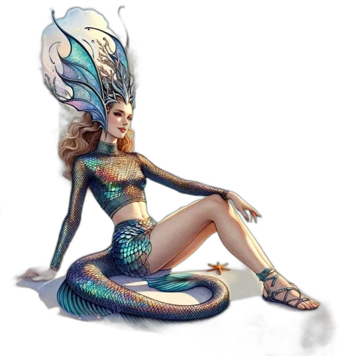 creature, dragon, dress, fantasy art transparent PNG cut-out