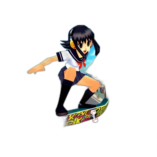 anime, cartoon, pixel art, 3d render transparent PNG cut-out