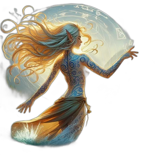 dress, hair, dragon, fantasy art transparent PNG cut-out