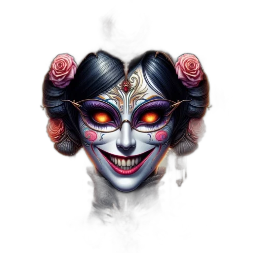 mask, face, crown, fantasy art transparent PNG cut-out