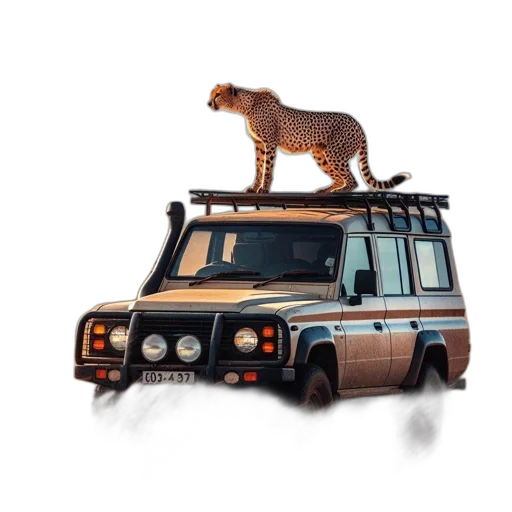 car, animal, creature, 3d render transparent PNG cut-out