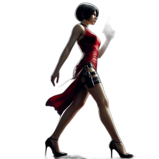 dress, concept art, comic book art, 3d render transparent PNG cut-out