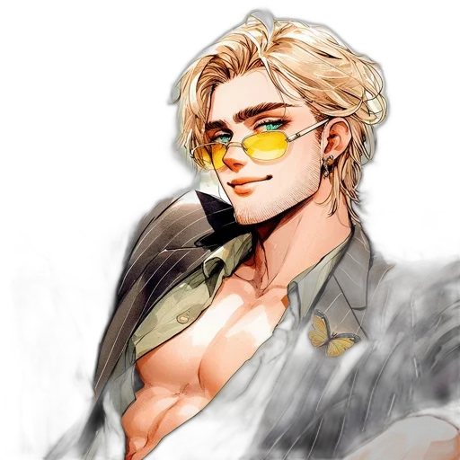 jacket, watercolor, cartoon, photorealistic transparent PNG cut-out