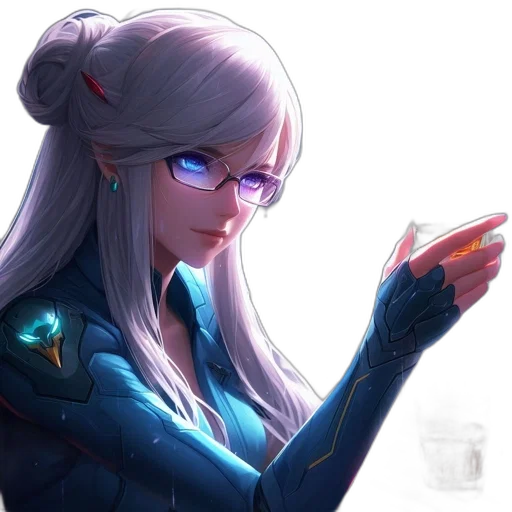 robot, jacket, staff, face transparent PNG cut-out