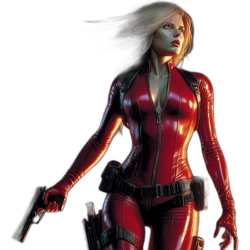 concept art, comic book art, 3d render, cyberpunk transparent PNG cut-out