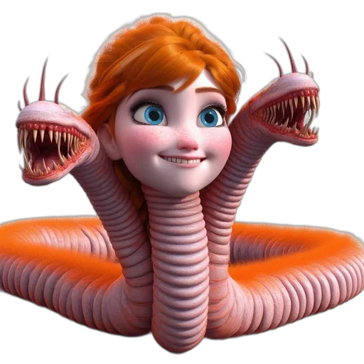 creature, animal, hair, 3d render transparent PNG cut-out