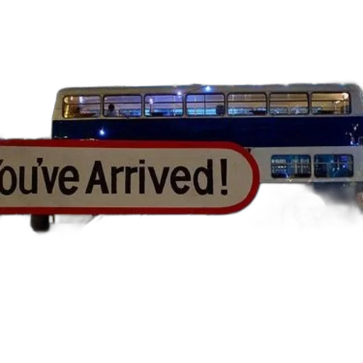 3d render, sign, reading, arrived transparent PNG cut-out