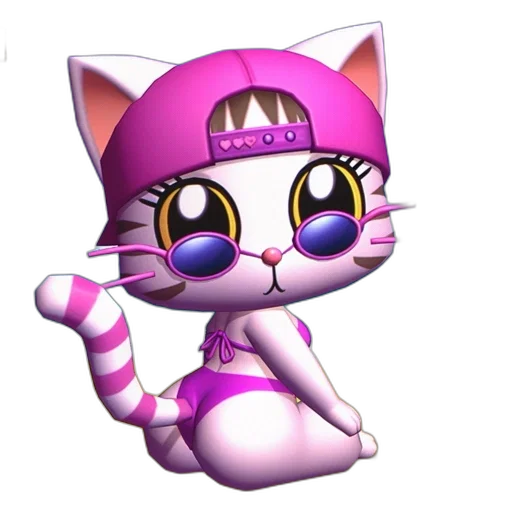 hat, animal, staff, 3d render transparent PNG cut-out