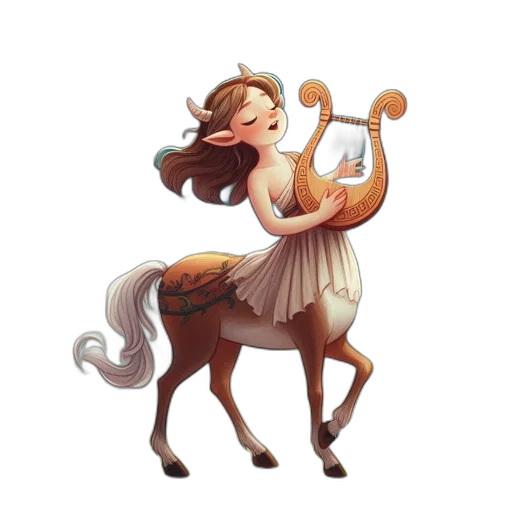 staff, dress, animal, fantasy art transparent PNG cut-out