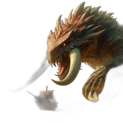 dragon, creature, animal, weapon transparent PNG cut-out