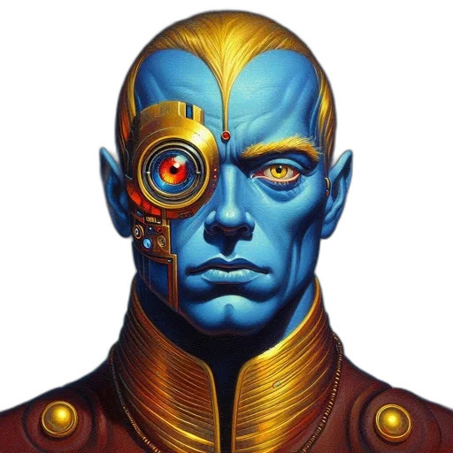 robot, face, mask, staff transparent PNG cut-out