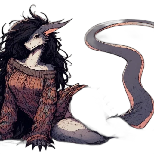 creature, dragon, hair, animal transparent PNG cut-out