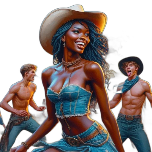 hat, dress, concept art, photorealistic transparent PNG cut-out