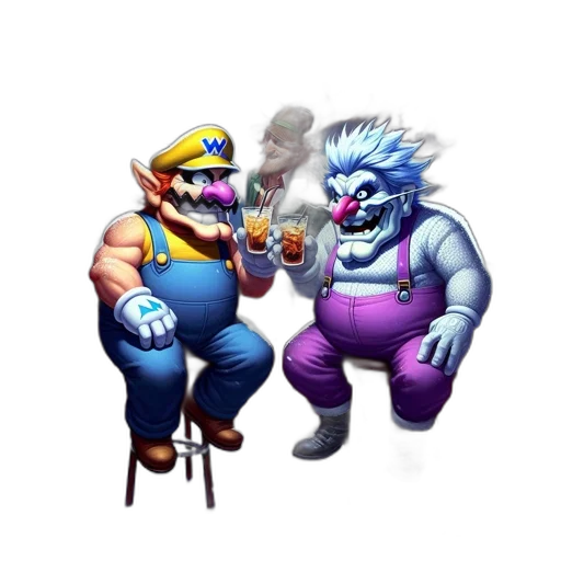 concept art, pixel art, vaporwave, 3d render transparent PNG cut-out