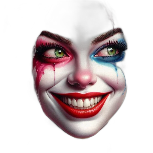 face, mask, creature, photorealistic transparent PNG cut-out