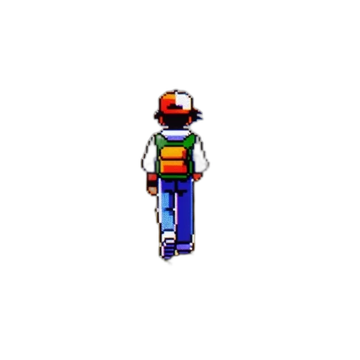 robot, hat, jacket, pixel art transparent PNG cut-out