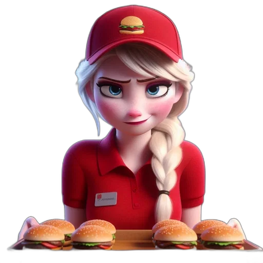 staff, food, face, 3d render transparent PNG cut-out
