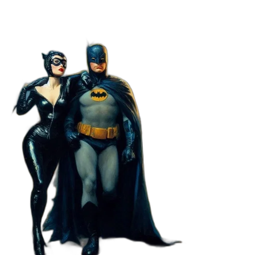 comic book art, concept art, painting, dynamic transparent PNG cut-out