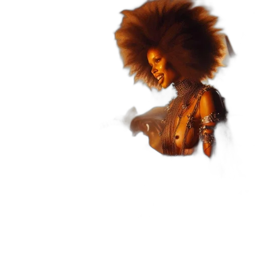 hair, crown, staff, face transparent PNG cut-out