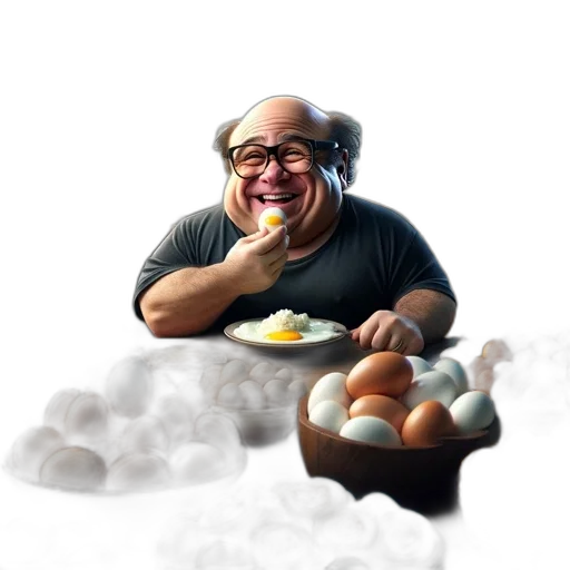food, face, concept art, photorealistic transparent PNG cut-out