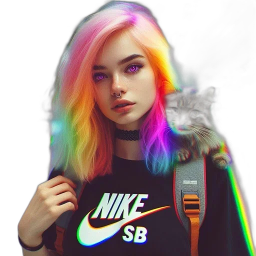 jacket, hair, face, dress transparent PNG cut-out