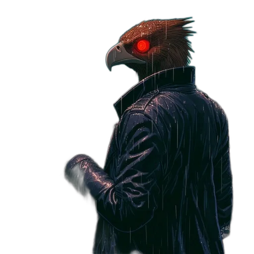 jacket, mask, creature, robot transparent PNG cut-out