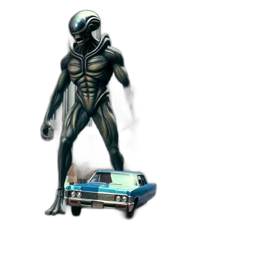 robot, creature, concept art, 3d render transparent PNG cut-out