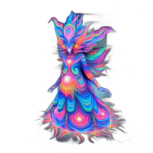 dress, flower, creature, dragon transparent PNG cut-out
