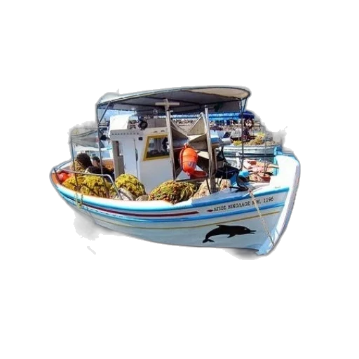 food, boat, dolphin, docked transparent PNG cut-out