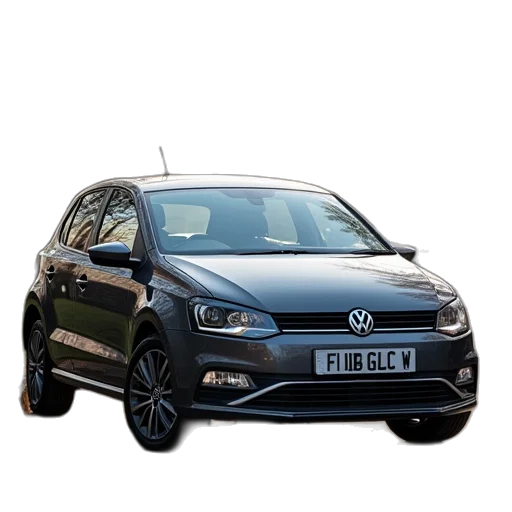 car, volkswagen, polo, hatchback transparent PNG cut-out