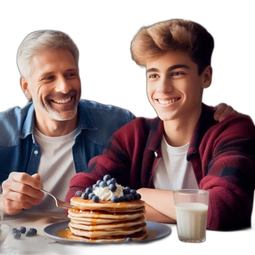 food, photorealistic, two, individuals transparent PNG cut-out