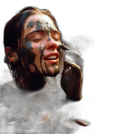 face, mask, creature, hair transparent PNG cut-out