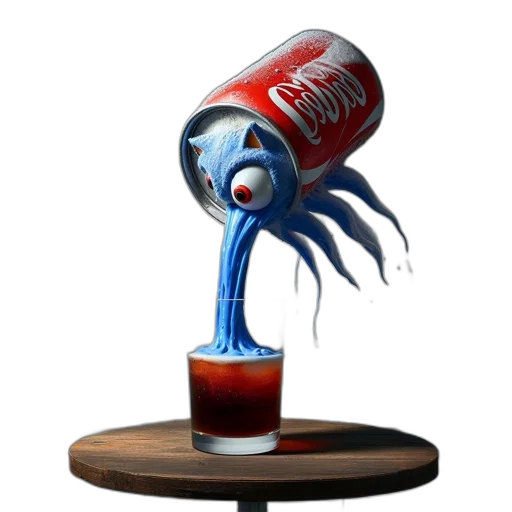 bottle, food, creature, robot transparent PNG cut-out