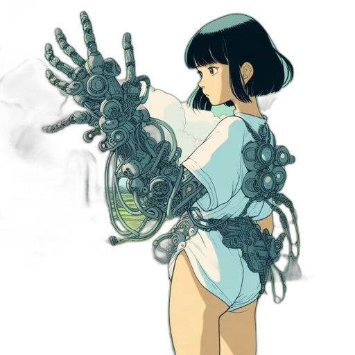 robot, dress, weapon, creature transparent PNG cut-out