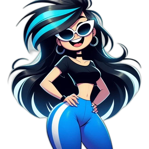 hair, cartoon, anime, comic book art transparent PNG cut-out